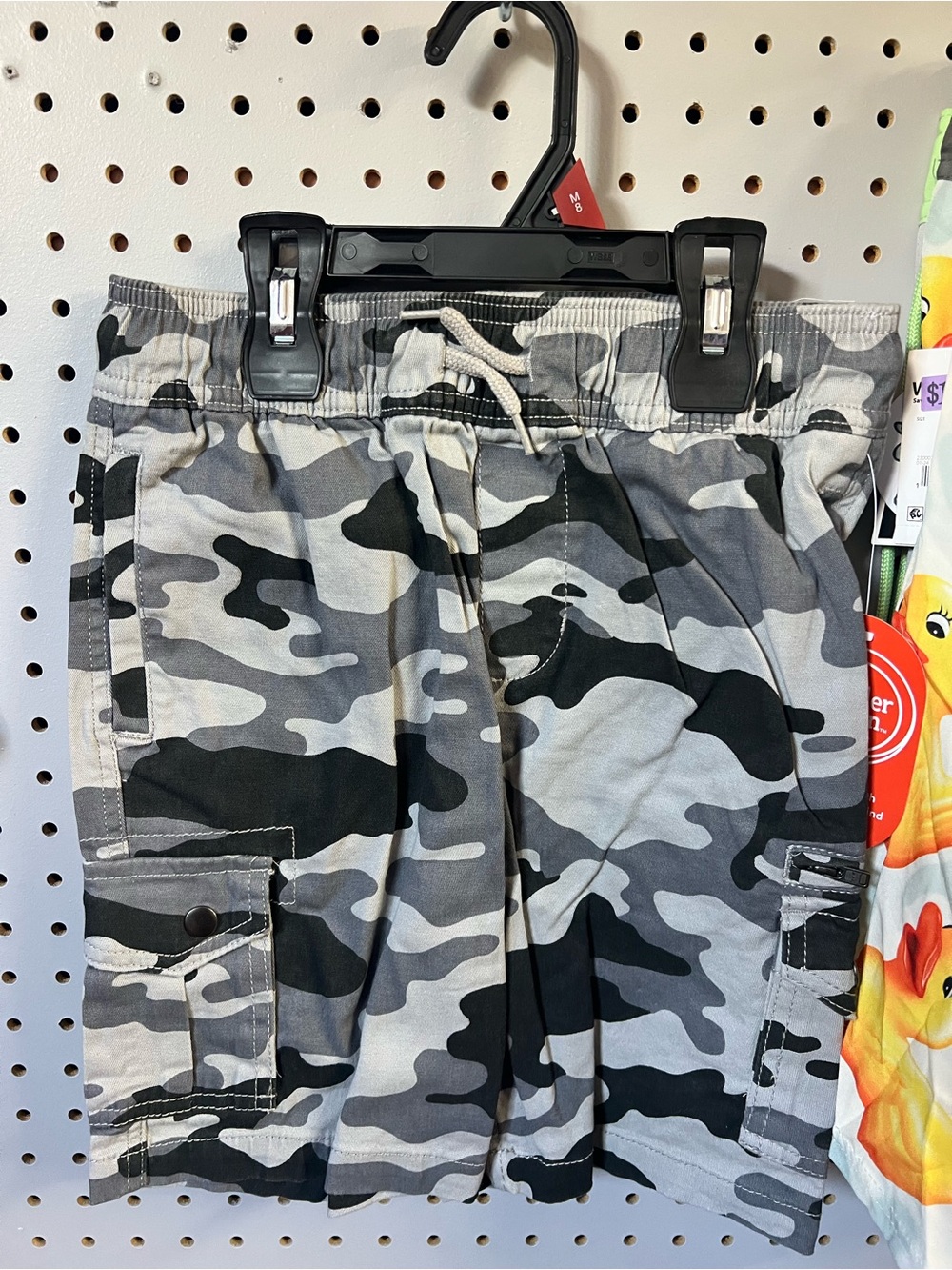 Wonder Nation Gray & Black Camo Cargo Shorts
